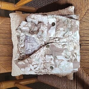 Chico's button down floral jacket, size S. (Chico's size 1)